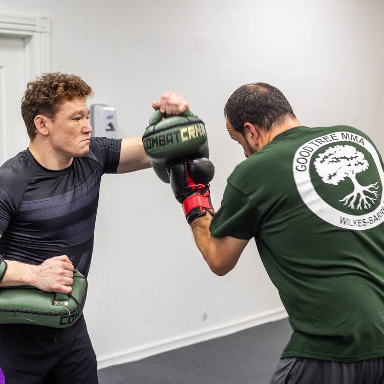 striking lesson at GoodTree MMA in Dunmore, near Scranton PA
